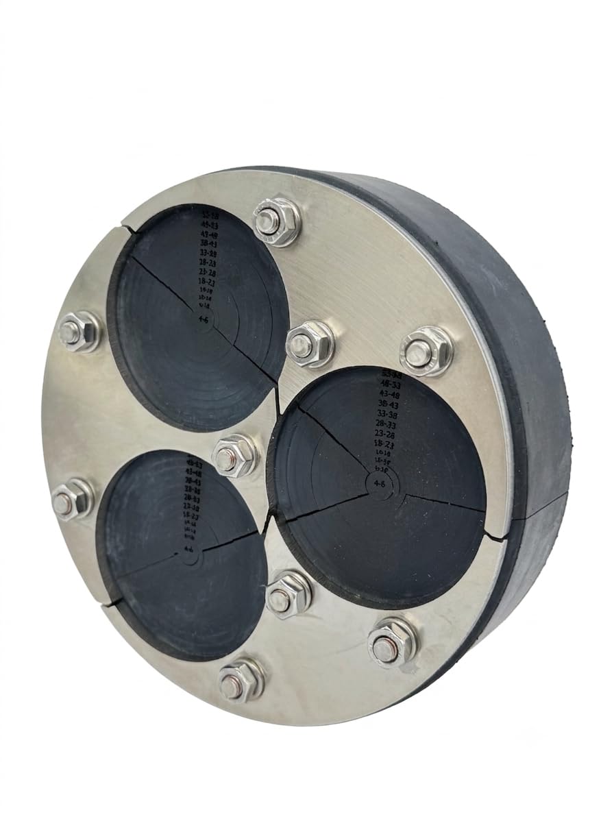 Ritzer by Hauff Ringraumdichtung/Mauerdurchführung HRD150 SG, 150mm, für 3 Kabel/Rohre 22-54 mm, get