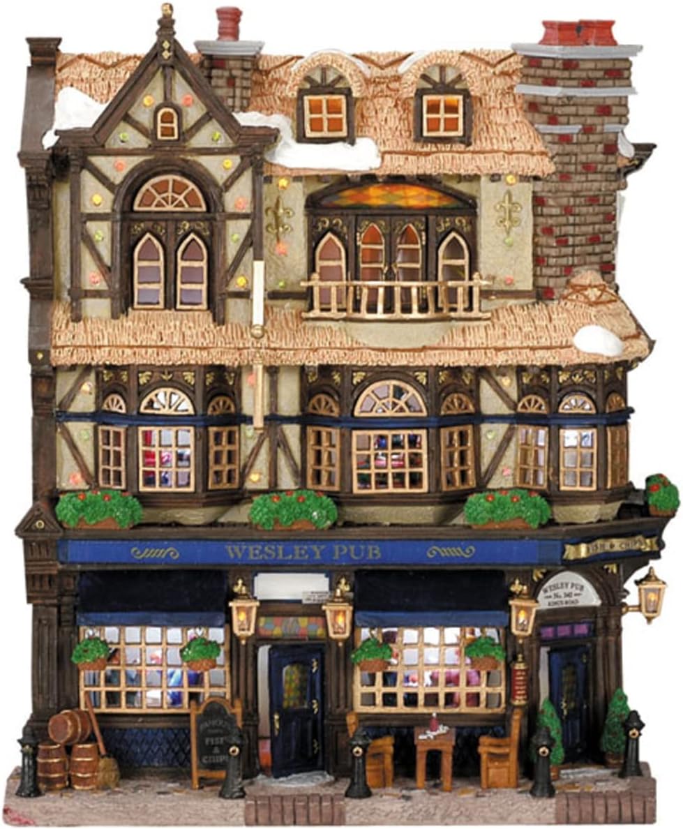 Lemax Christmas Village Wesley Pub batteriebetrieben (4,5 V) – 45099