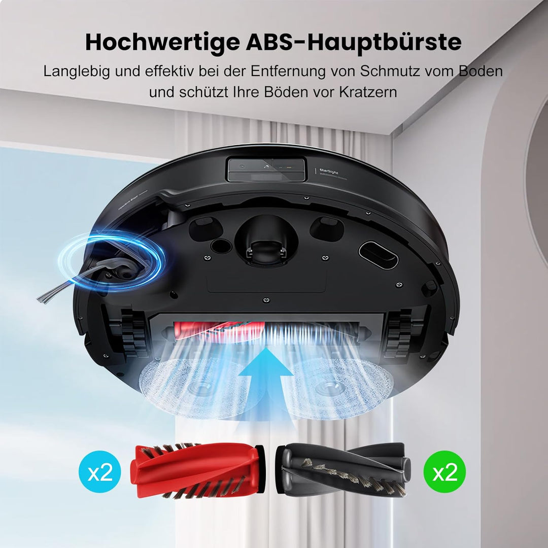 34-Pack Zubehörset für Roborock Saros 10R/Qrevo CurvX/Qrevo Curv 2 ProX/Curv 2 Pro Saugroboter, 4 Ha