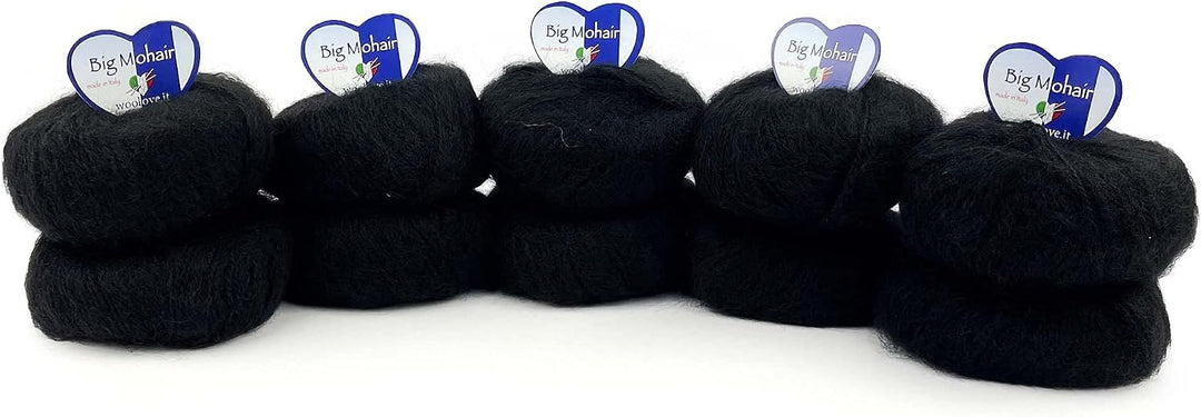 Tricot Café – Big Mohair – ideal für Babys, gemischte Wolle, Schwarz 17, Schwarz 17