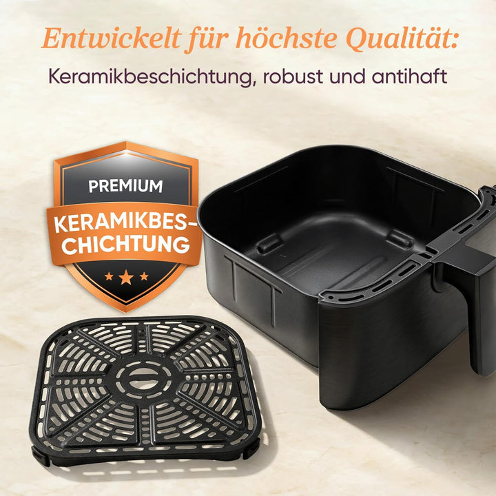 COSORI CP158 Heissluftfritteuse 5,7 L Original-Grillplatte, Keramikbeschichtung ohne PFAS, Ersatzzub