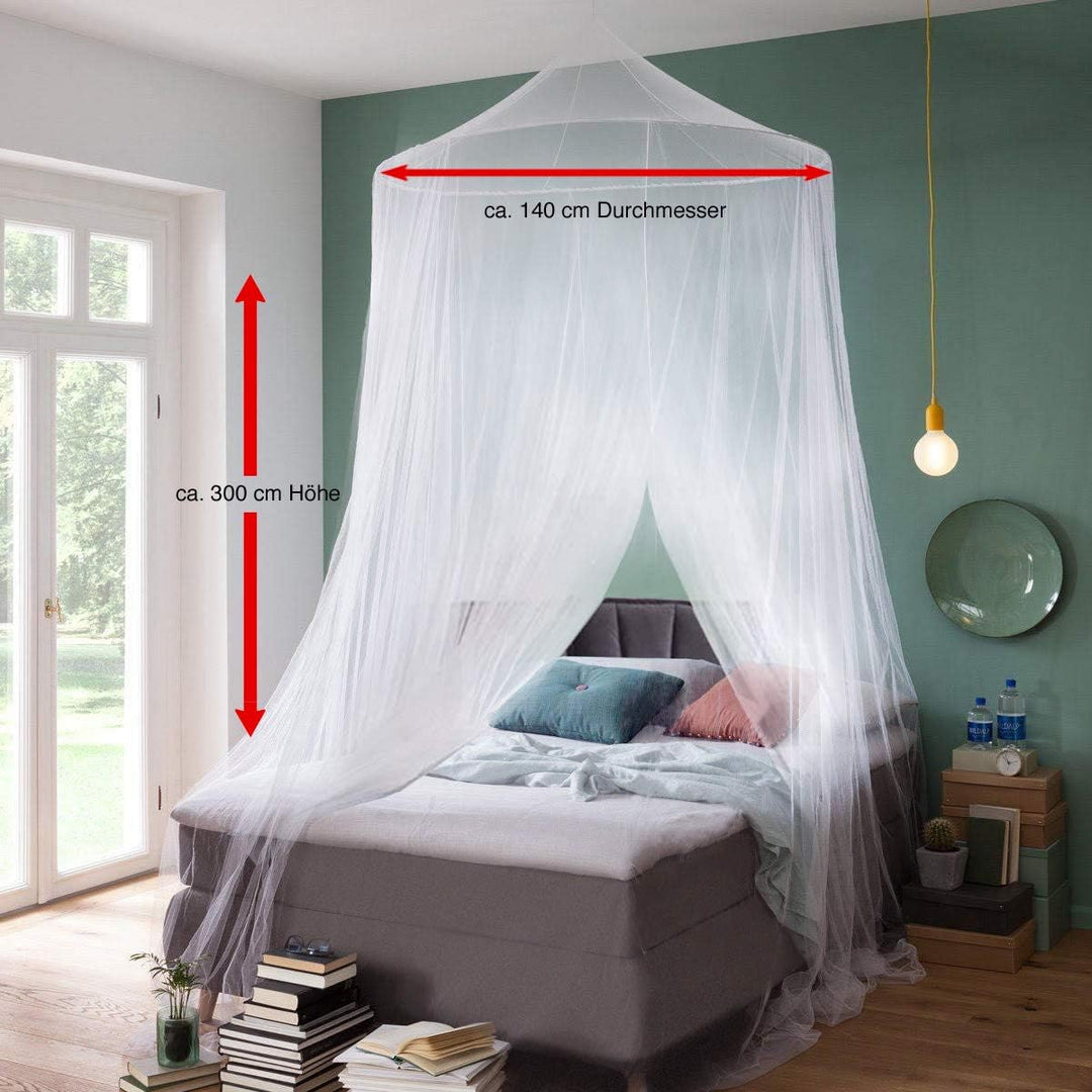 RSP® Moskitonetz Home für Doppelbetten mit extra grossem Spannring für Zuhause Einheitsgrösse Mit Ei