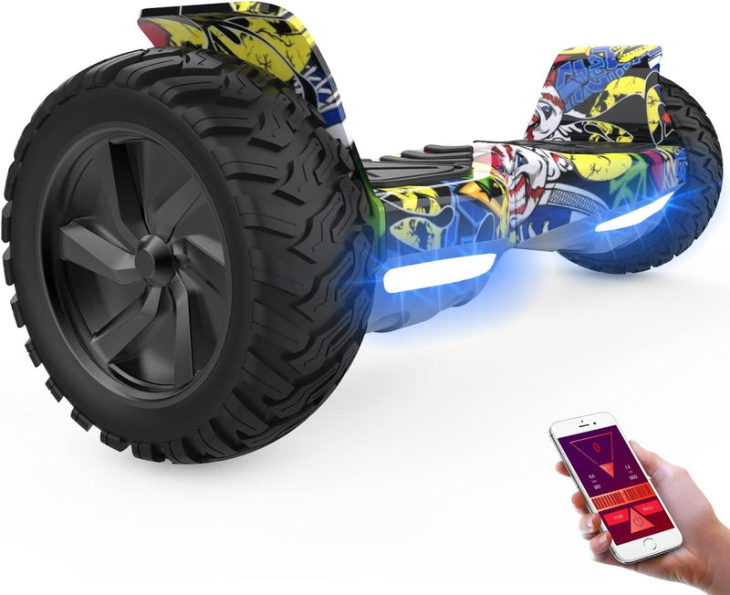 GeekMe Hoverboards Offroad 8.5 Zoll, SUV Hoverboards mit APP, Bluetooth Lautsprecher, Doppelmotor, L