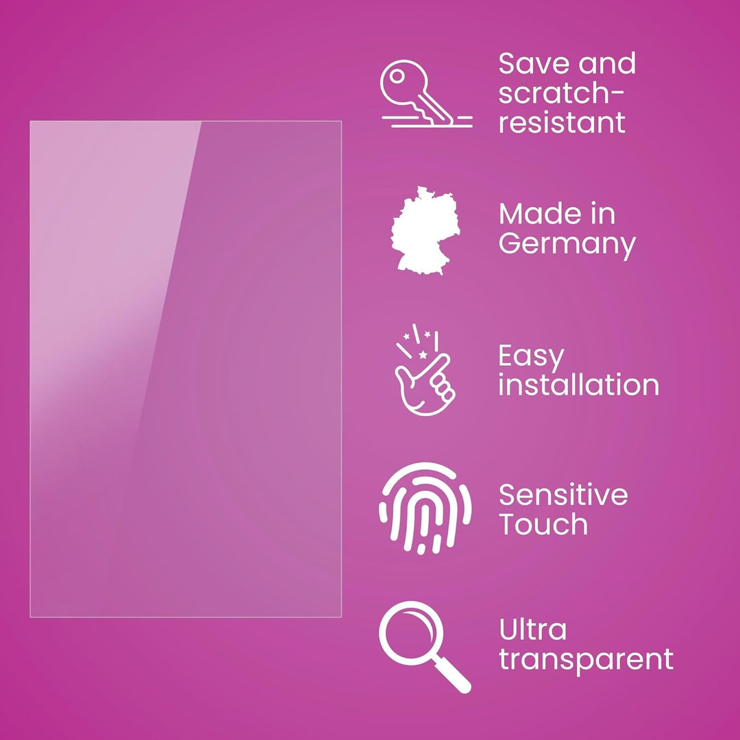 atFoliX Glasfolie kompatibel mit Standard-Display 24,0 Zoll wide (519 x 325mm) Panzerfolie, 9H Hybri
