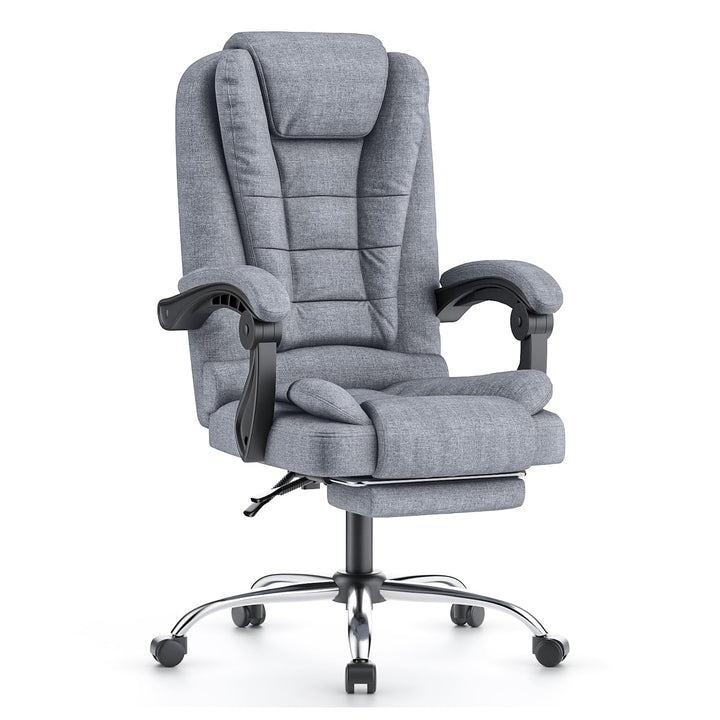 rattantree Bürostuhl Mit Fussstütze, Ergonomischer Schreibtischstuhl, PC Computerstuhl mit Gepolster