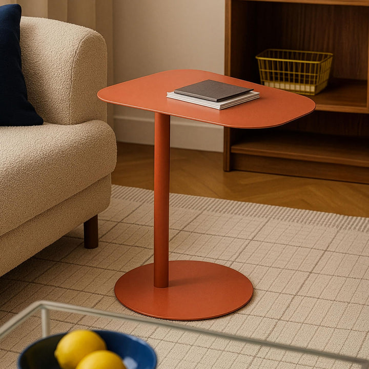 [en.casa] Beistelltisch Nastätten Gartentisch Couchtisch mit Metallgestell Sofatisch modernes Design