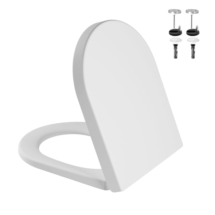 D-Form Toilettendeckel mit Absenkautomatik [KURZ], Urea-Duroplast, Belastbarkeit von 150kg Verbesser