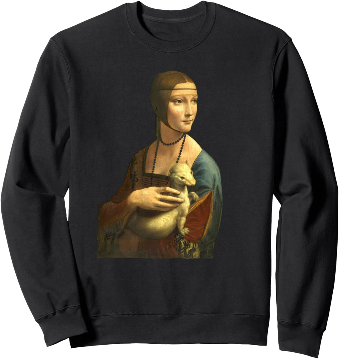 Leonardo da Vincis Lady mit Ermine auf einem T-Shirt Sweatshirt