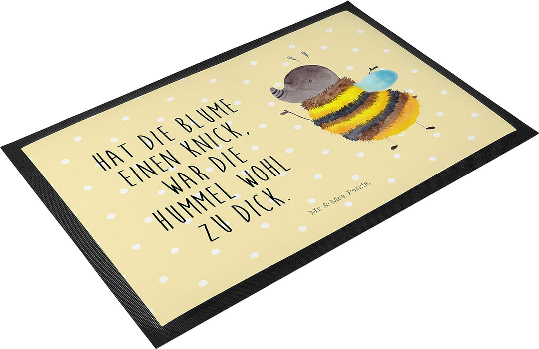 Mr. &amp; Mrs. Panda 50 x 75 cm Fussmatte Hummel flauschig - Geschenk, Türvorleger, Tiermotive, Blume, H