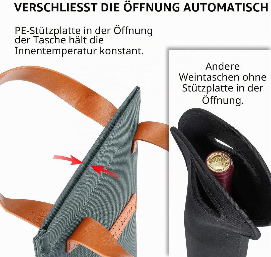 Kato Tirrinia Kühltasche Klein 1 Flaschen, Kleine Kühlbox Mini-kühltasche Männerhandtasche Bier, Fla