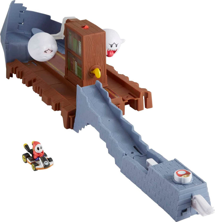 Hot Wheels Mario Kart Buu Huus Grusel Trackset Rennbahn, Inkl. ein Standard Kart