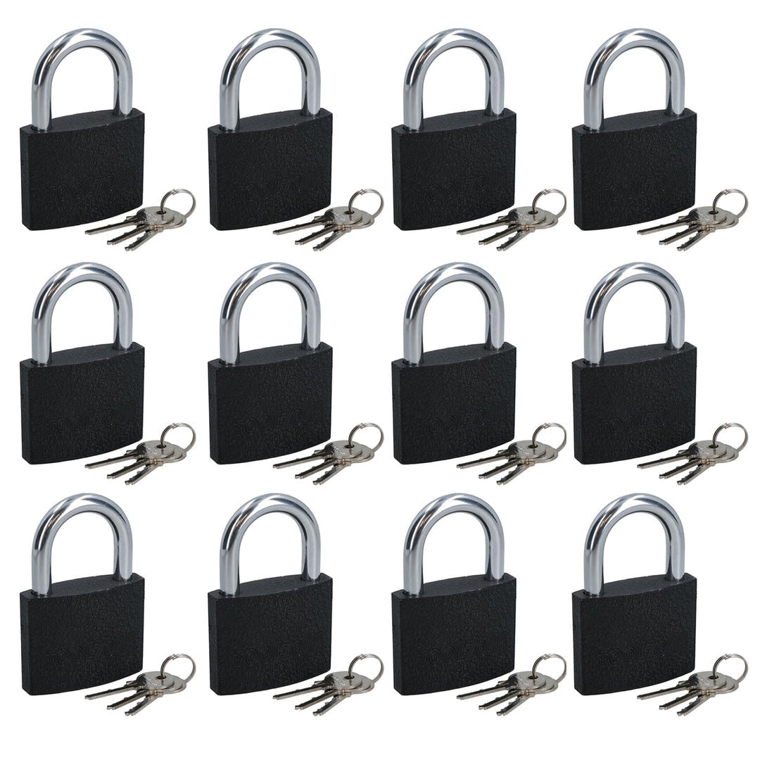 AB Tools-Toolzone Vorhängeschlösser aus Gusseisen, strapazierfähig, mit 3 Schlüsseln 12 Locks 75 mm