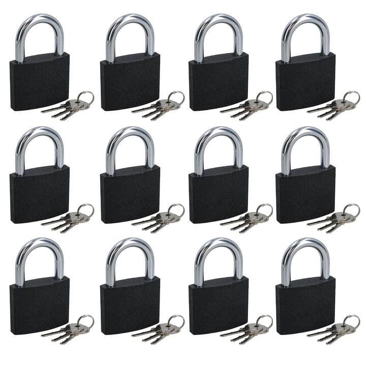 AB Tools-Toolzone Vorhängeschlösser aus Gusseisen, strapazierfähig, mit 3 Schlüsseln 12 Locks 75 mm