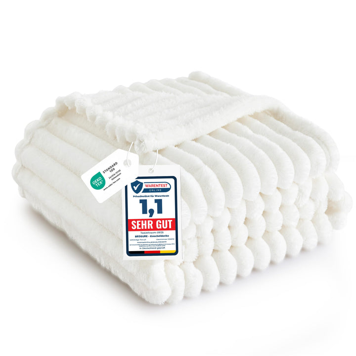 Bedsure Kuscheldecke Flauschig Decke Fleecedecke – Weiche Warme Grobe Korddecke Gemütlicher Überwurf