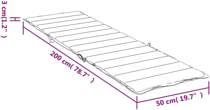 vidaXL Sonnenliege Auflage, Liegenauflage Outdoor, Polster Auflage für Gartenliege Liegestuhl, Polst