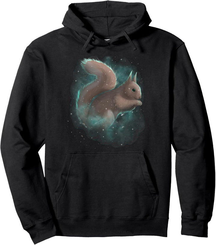 Squirrel Cosmic Galaxy Celestial Outer Space Astronomy Pullover Hoodie