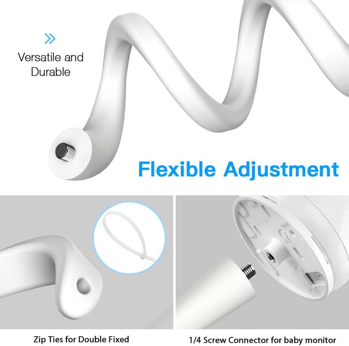 HOLACA Flexible Drehhalterung kompatibel mit VTech VM923/924 Babyphone ohne Werkzeug oder Wandbeschä