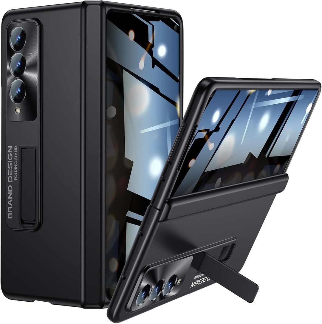 spoovcto for Samsung Fold3 Ständer Hülle： Privatsphäre Bildschirmschutz & Scharnier Schutz & Display