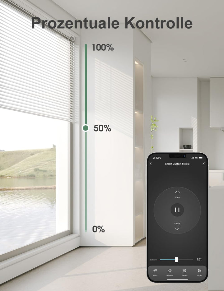 Wlan Rolladenschalter mit Prozentfunktion, Maxcio Smart Unterputz Relais Modul Schalter für elektris