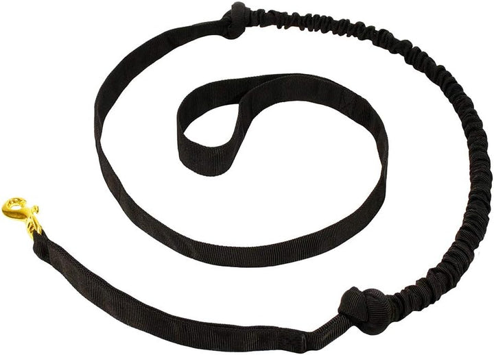 LASALINE Zugleine für Hunde Zugsport Canicross Joggen Dogtrekking Scooter Jöring in Schwarz 142cm /