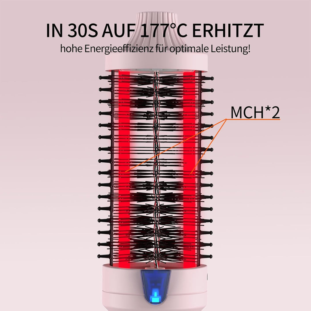K&K Thermobürste Keratin Thermal Brush Protect Beheiztes Fass Heisse Haarbürste, Ionisch Glatt Schei