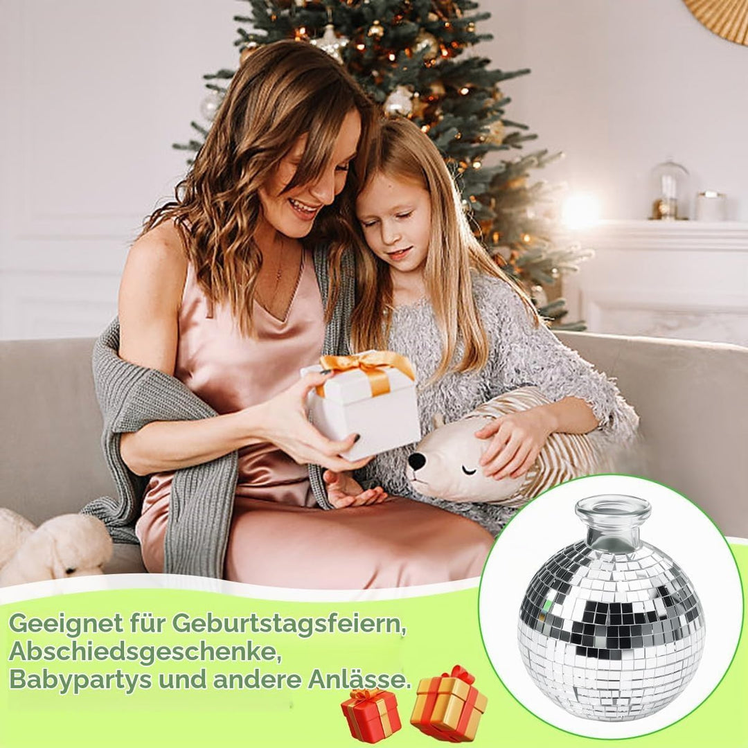 6 Stück Disco Ball Vase Deko Kugel Discokugel Blumentopf Vase Disco Kugel Pflanzentopf Discos Ball P