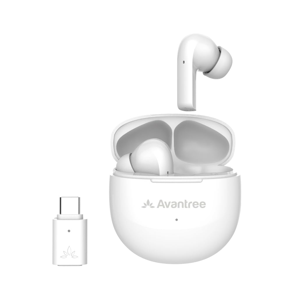 Avantree Reverb - Kabellose Kopfhörer für PC, PS5, PS4 mit USB-C Bluetooth Dongle und USB-Adapter, K