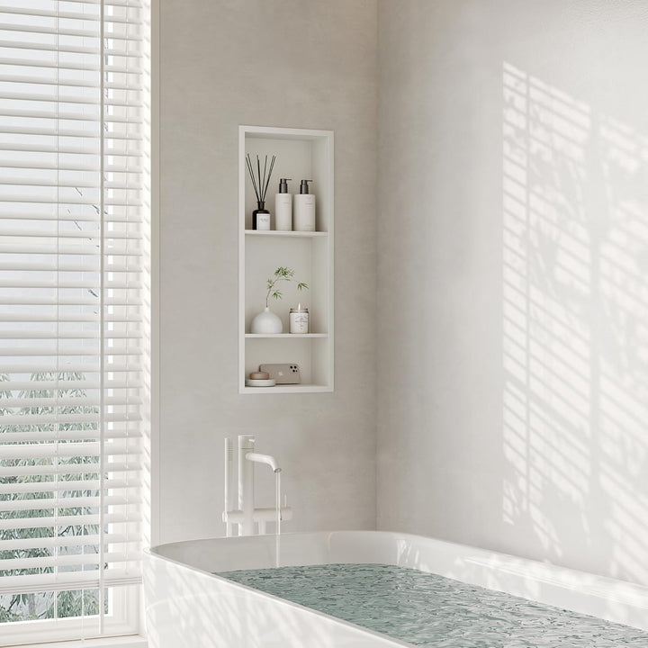 Neodrain Wandnische Dusche Edelstahl Dreifach-Duschnische Wandnische mit Regal Lagerung für Badezimm