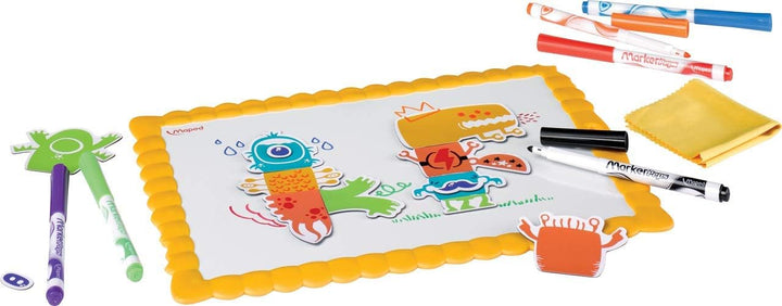 Maped 907100 Creativ Artist Board – magnetisch, Kunststoff, gelb, A4 Künstlertafel magnetisch, Künst