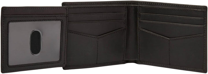 Fossil mens Derrick Travel Accessory Bi Fold Wallet, Schwarz, 11.43 cm L x 1.91 W 8.89 H EU, Schwarz
