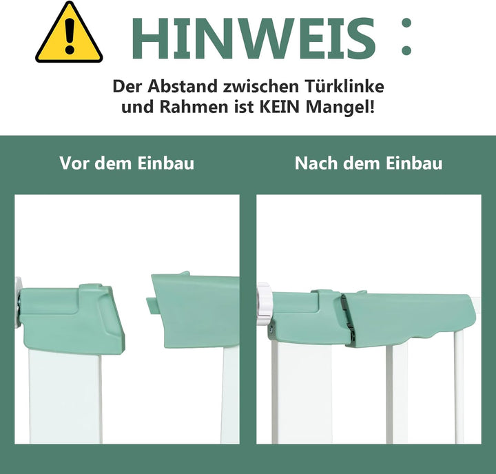 COSTWAY Türschutzgitter Baby 80-132cm, Treppenschutzgitter aus Metall ohne Bohren, Sicherheitsgitter