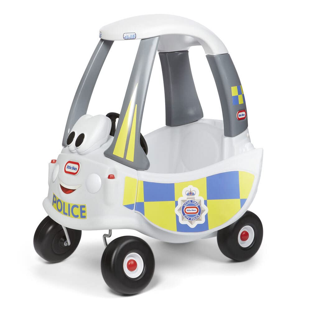 Little Tikes Polizei Cozy Coupé - Rutschfahrzeug für Kleinkinder - Mit Tür, entfernbarer Bodenplatte