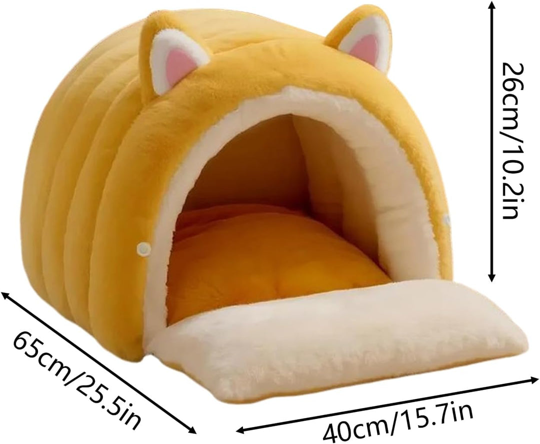 Katzenhöhle Katzen,Kleines Hundekuppelbett Faltbare Katzenbett,waschbares Winter Katzenbett Katzenze