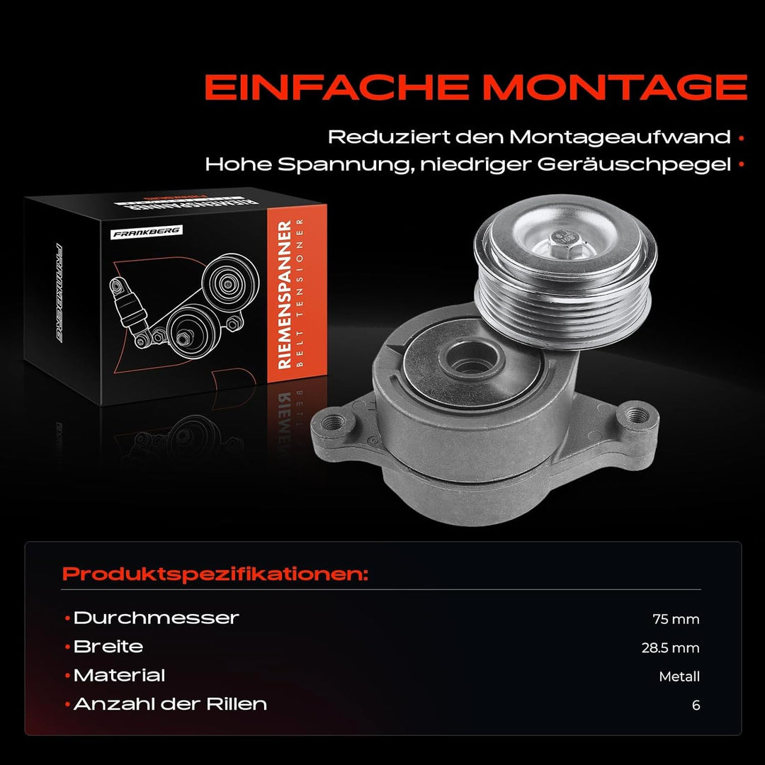 Frankberg Spannrolle Riemenspanner Kompatibel mit 3 BL 1.6L Benzin 2008-2014 3 Stufenheck BL 1.6L Be