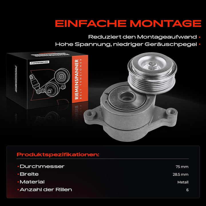 Frankberg Spannrolle Riemenspanner Kompatibel mit 3 BL 1.6L Benzin 2008-2014 3 Stufenheck BL 1.6L Be
