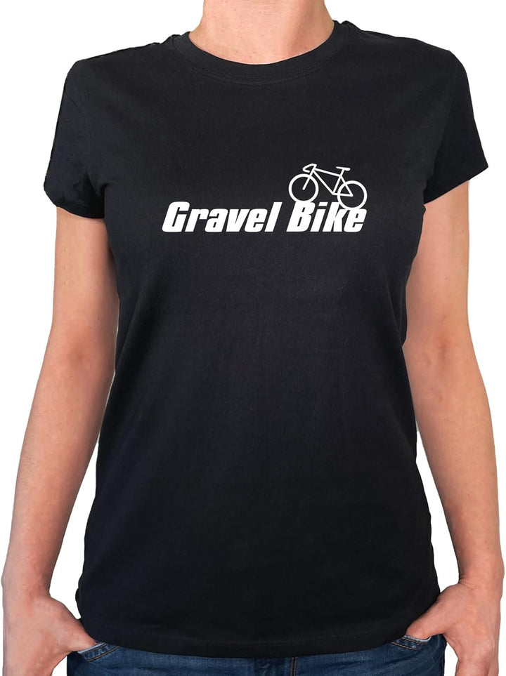 Huuraa Damen T-Shirt Gravel Bike Fahrrad Bio Baumwolle Fairtrade Oberteil Grösse XS-XXL mit Motiv fü