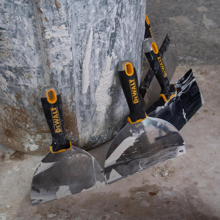 DEWALT 6" Putty Knife | Stainless Steel w/Soft Grip Handle | DXTT-2-142 6-Inch, 6-Inch