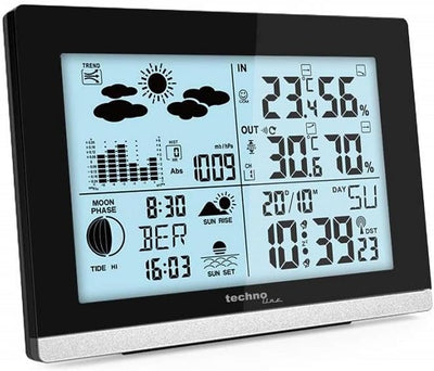 Technoline edel und modern die WS6762 moderne Wetterstation, schwarz Hochglanz WS6762 schwarz