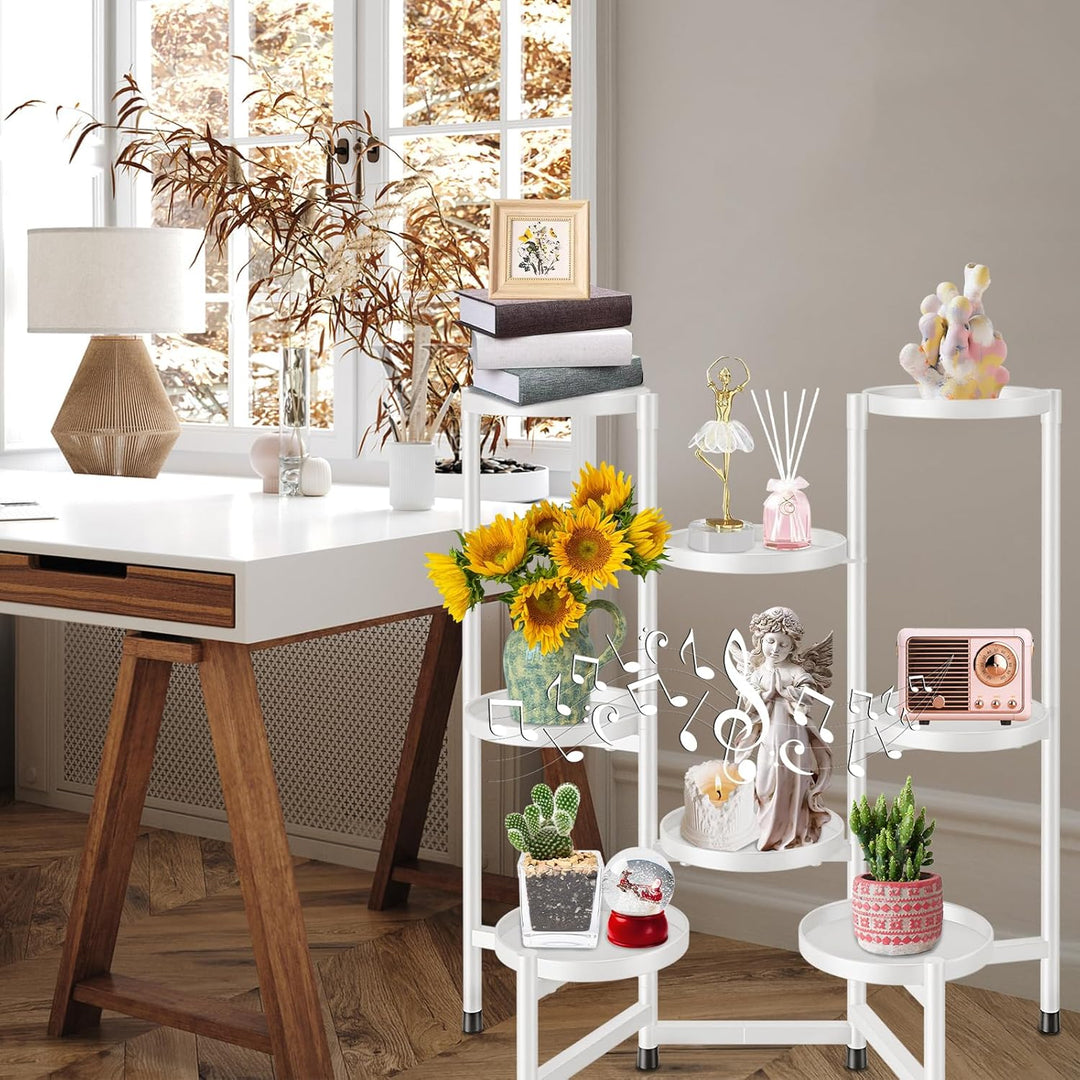 8 Etagen Pflanzenregal Blumenregal, Pflanzenständer Blumenständer Metall, Blumentopfständer Blumentr