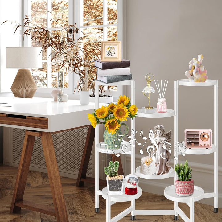 8 Etagen Pflanzenregal Blumenregal, Pflanzenständer Blumenständer Metall, Blumentopfständer Blumentr