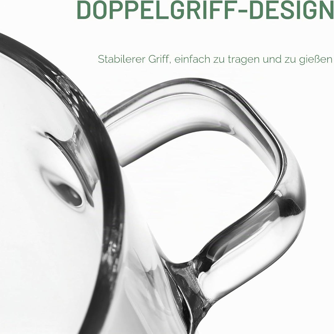 Yardwe Auflaufform Klarer Glas Topf Glaspan Hitzebest?ndige Glaskochtopf Suppentopf Für Küchenrestau