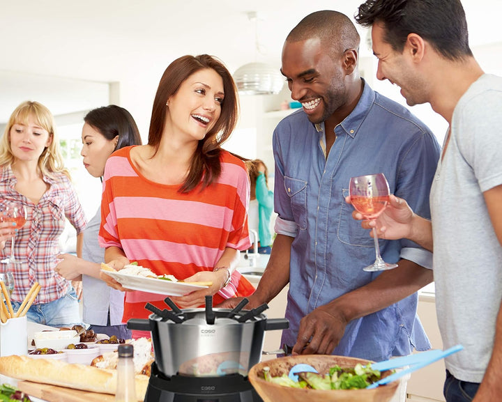 Caso 2282 Induktions FonDue für 8 Personen 60 bis 240 Grad celsius Temperatureinstellung, gleichmäss