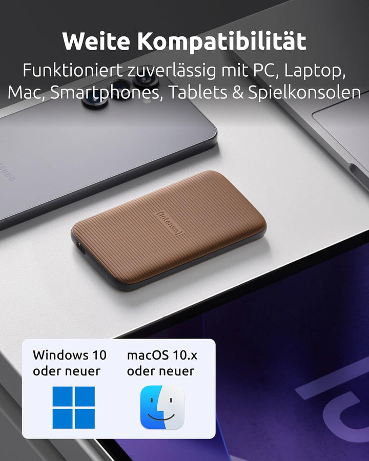 Intenso Externe SSD TX500, 500 GB Portable Solid State Drive, Super Speed USB 3.2 Gen 2x1 (10 Gbit/s
