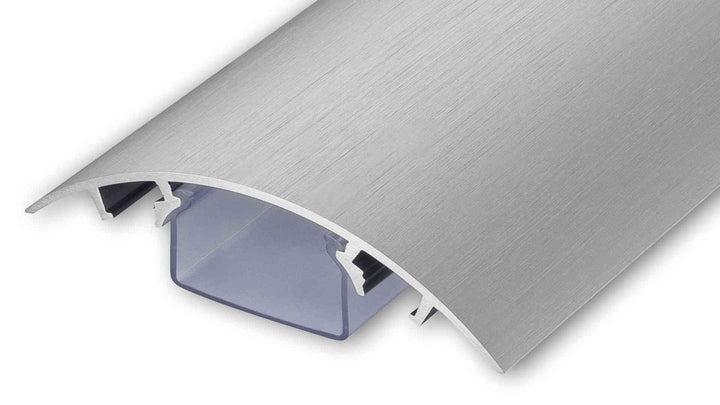 TV Design Aluminium Kabelkanal Edelstahl gebürstet Look in verschiedenen Längen von ALUNOVO (Länge: