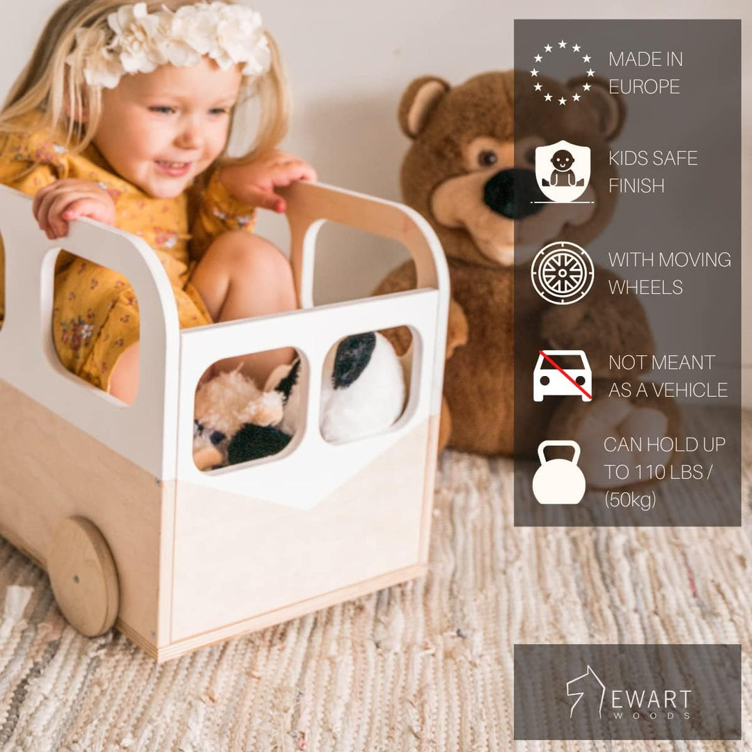 EWART WOODS Aufbewahrungsbox für Kinderspielzeug, Holz, Bücherregal, Babyzimmer, Möbel, Bücherregal,