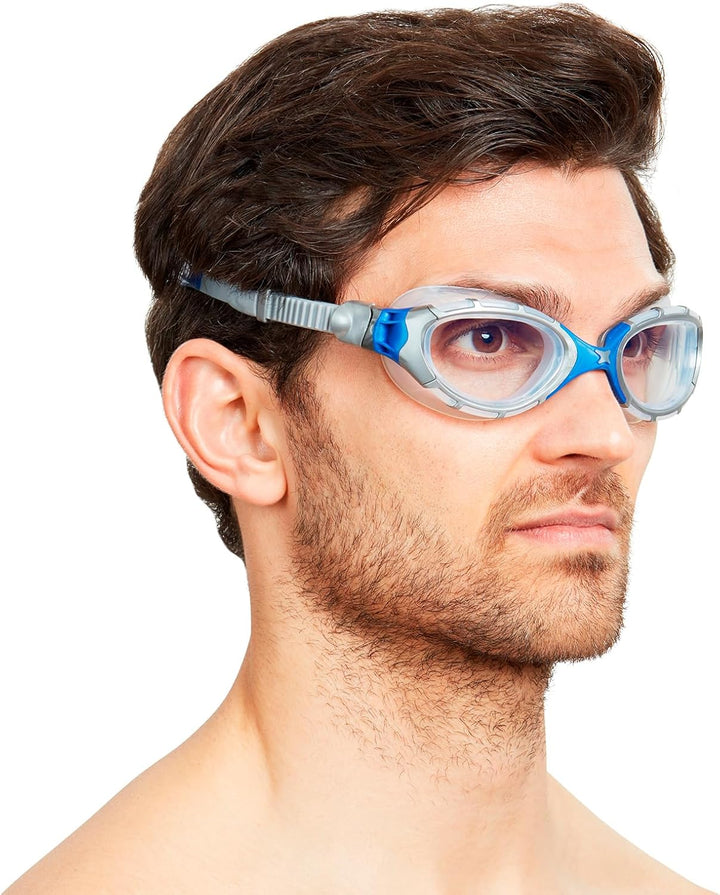 Zoggs Unisex Predator Flex Swimming Goggles (pack of 1) S Grey / Blue / Clear, S Grey / Blue / Clear