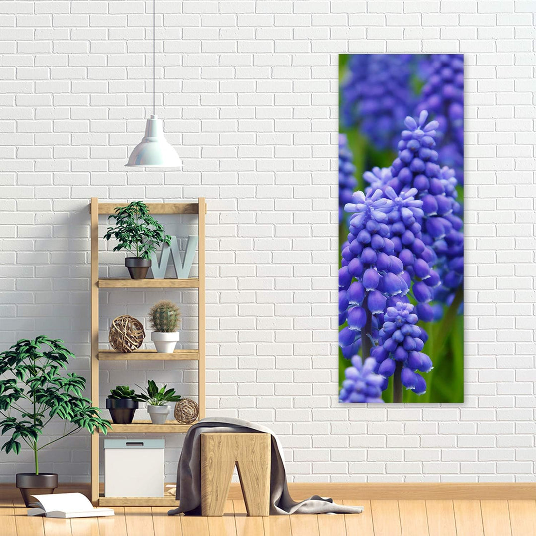 Feeby Wanddeko Blumen Kunst modern Bilder abstrakt Violett 40x120 cm Deko Paneel 40x120 cm Violett_d