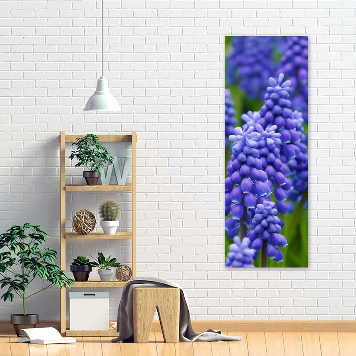 Feeby Wanddeko Blumen Kunst modern Bilder abstrakt Violett 40x120 cm Deko Paneel 40x120 cm Violett_d