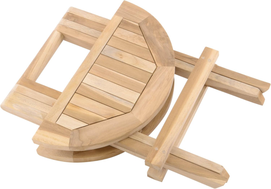 Divero Hocker Blumen-, Beistell-, Kinder-Tisch Garten Balkon Terrasse Teak-Holz klappbar behandelt u