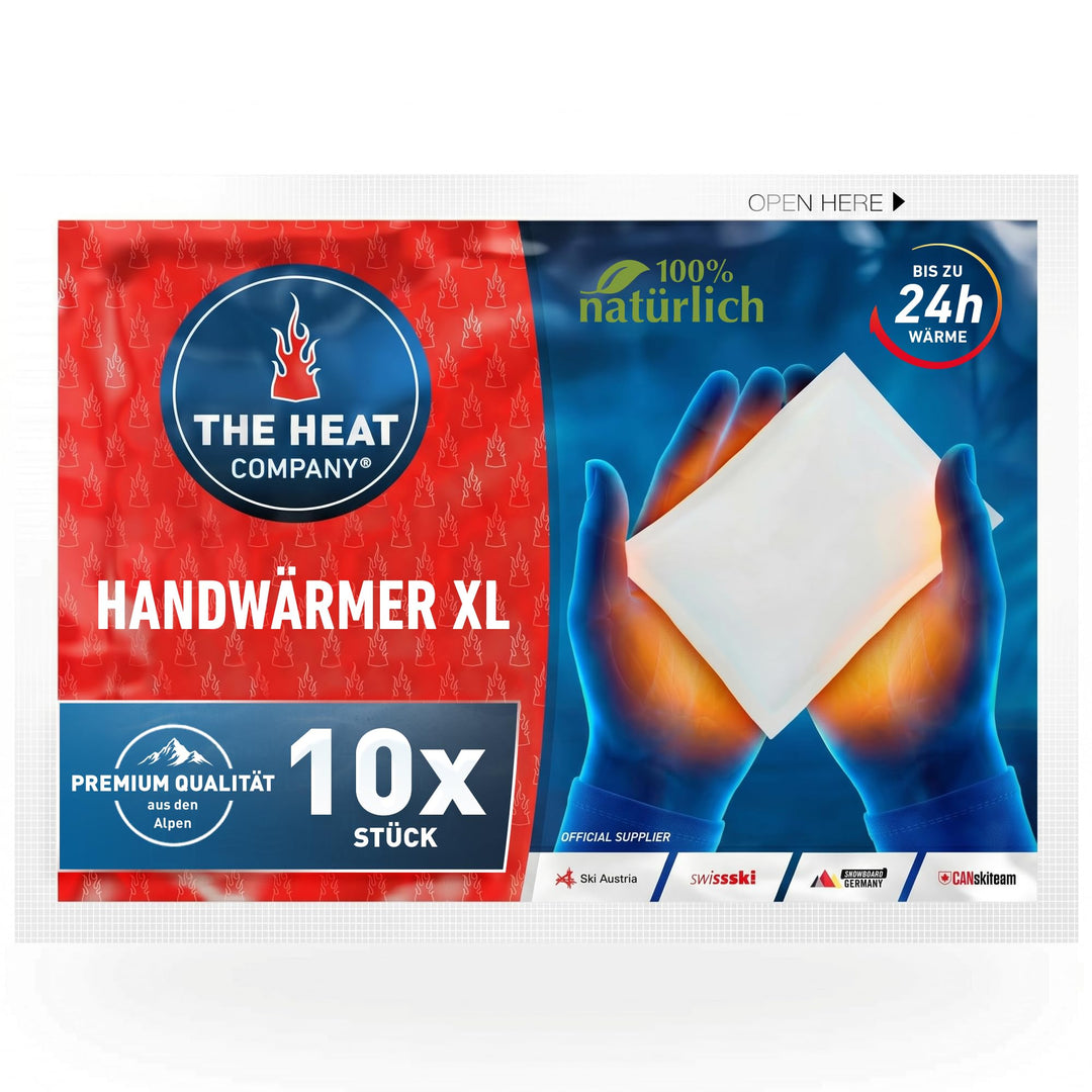 THE HEAT COMPANY Handwärmer XL - 10, 20 oder 40 Stück - EXTRA WARM - grosser Taschenwärmer - Wärmeki